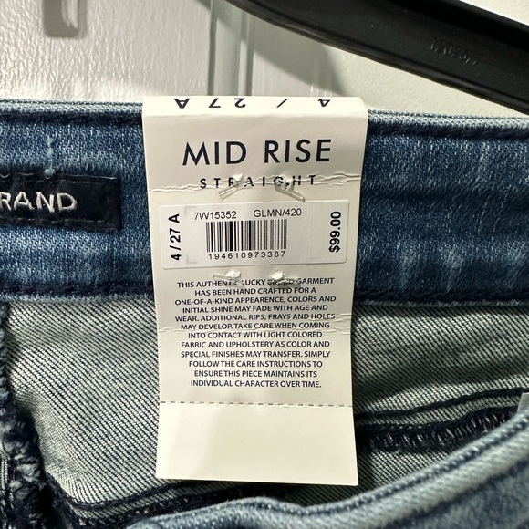 Brand new Lucky Brand Mid Rise Straight jeans - Picture 5 of 8